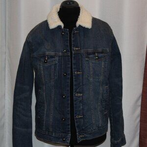 Sherpa lined JEAN JACKET by Goodfellow & Co. Cozy and Warm Mens Sz Small